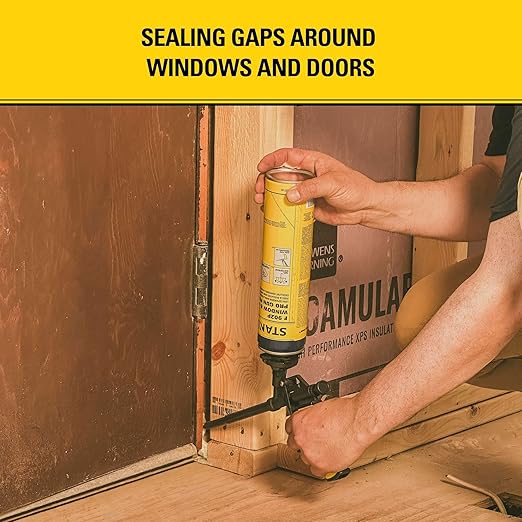 Stanley PRO-FG2 Foam Gun – High Precision Professional Grade 8" Applicator with Teflon Coated Basket, Metal Body & Extension Nozzles | for Expanding Insulation Foam | 1 Pack, 8 in