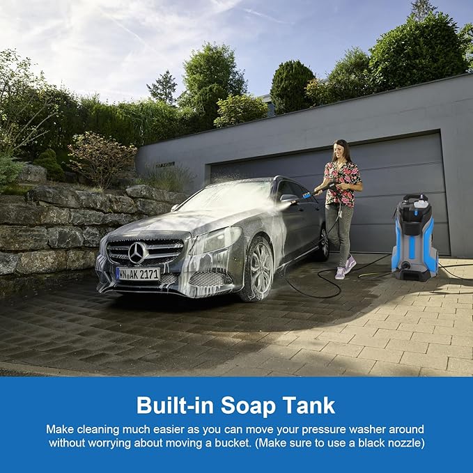 Pressure Washer 5000PSI 4.0GPM Power Washers with M22-14mm Pressure Hose 33FT, Power Sprayers High Pressure with 1/4" QC Compatible Surface Cleaner for Home Cars Driveways, Blue