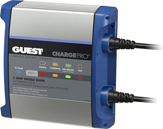 Guest 2708A Guest On-Board Battery Charger 5A / 12V; Bank; 120V Input