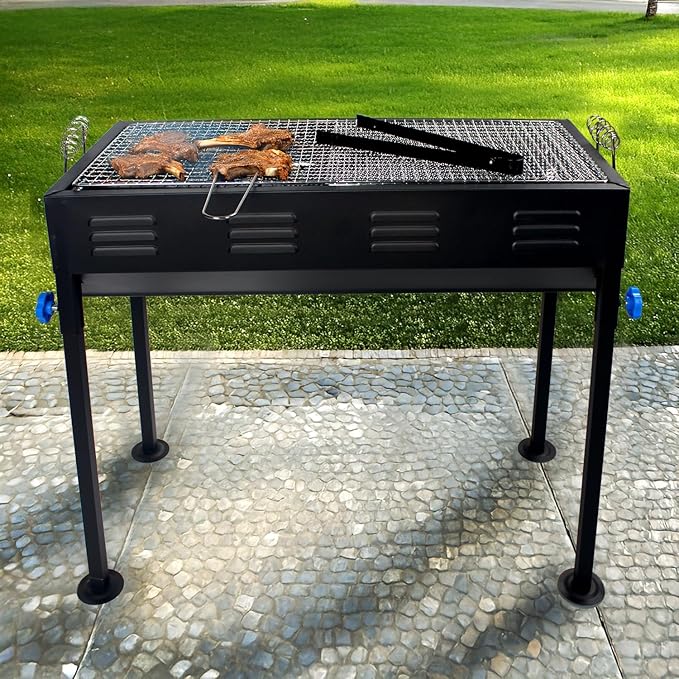 Portable Stainless Steel Grill, Home Charcoal Grill and Outdoor Folding Grill, Perfect for Traveling, Outdoor Cooking and BBQ, Camping, Picnics.