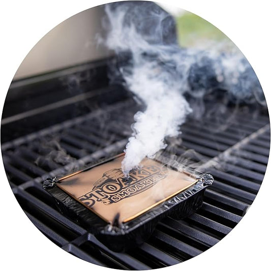 Stoaked Instant Smoaker 6-Pack, White Oak Wood Pellets, Disposable Smoker Box for Gas and Charcoal Grill, 1-Hour Burn Time, Great for Backyard BBQ