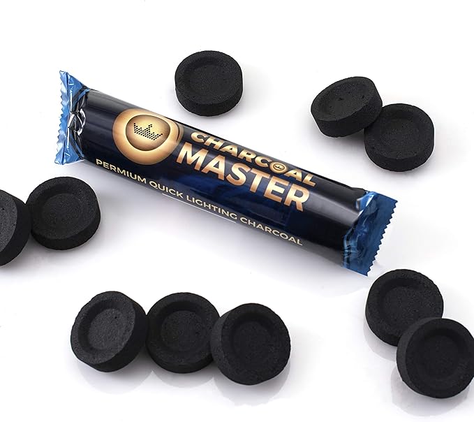 Coal Disks for Incense - Pack of 10 Coal Briquettes - 10 Rolls of 10 Tablets - Quick Lighting - Slow Burning (40mm)