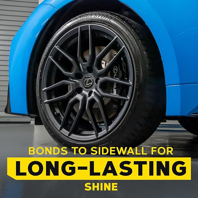 Meguiar's Ultimate Insane Shine Tire Spray - Premium Tire Dressing that Delivers a Lasting High Gloss Wet Look and is Easy to Use; Advanced Tire Shine that Bonds for a Long-Lasting Finish, 16 Oz Spray