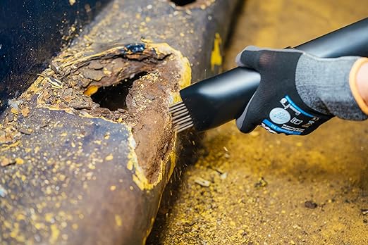CS Unitec | 121.2099 Basic Kit | Heavy-Duty Inline-Grip Needle Scaler. Air-Powered, 19-Needle Scaler for Cleaning Weld Seams, Texturing Concrete, and Removing Coatings and Corrosion – Made in England