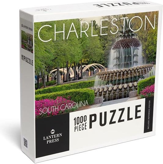 Charleston, South Carolina, Pineapple Fountain (1000 Piece Puzzle, Challenging Jigsaw Puzzle for Adults, Made in USA)