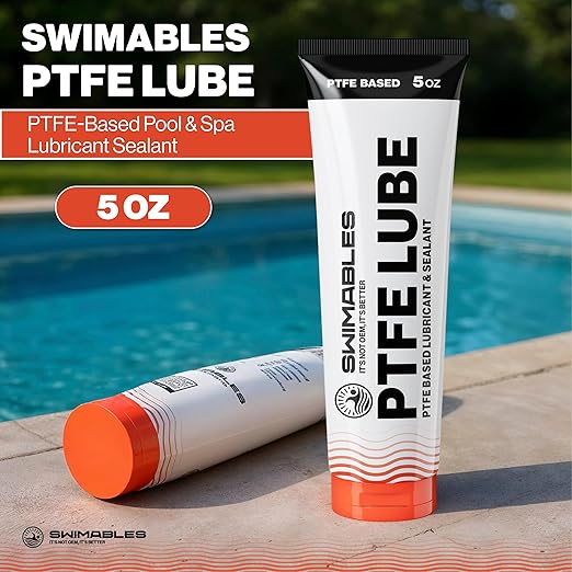 Swimables 5 oz Pool PTFE Lube - PTFE-Based Sealant for Pool o Ring Lube, Gaskets & Pools Equipment - Long Lasting Magic Lubes for Pools Filter Lubes, Spa Pumps - Waterproof & Non-Melting - 1 Pack