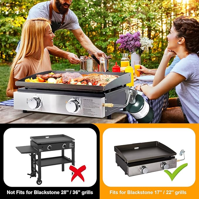 GasSaf Griddles Regulator for Blackstone 17/22 Inch Tabletop Griddles, Grill Regulator Parts Connect 1 lb to 20 lb Propane Tank