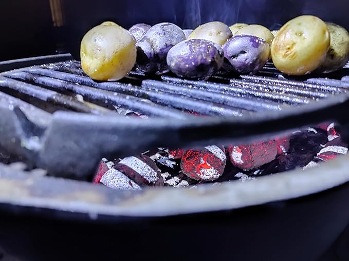 Coconut Charcoal BBQ Briquettes | Organic, Long-Burn, High Heat, Low Ash, No Sparks | Perfect for Christmas & Winter Grilling, Cookouts, Smokers & Roasting | Even Burn & Mild Flavor - 6PACK