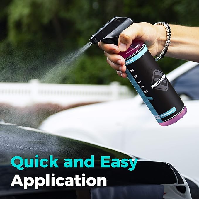 HydroSilex Recharge Car Ceramic Coating - Protective Ultra Hydrophobic Ceramic Detail Spray Replaces Wax & Sealants - DIY Friendly Car Care Products That Provide 6 Months of Protection - 8 Ounces