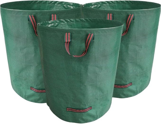 Reusable Yard Waste Bags 3 Packs 72 Gallons Lawn and Leaf Garden Bags Heavy Duty Garden Bag With Reinforced Handles Camping Yard Recycling Trash Bag for Debris Leaves Grass