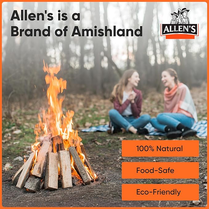 Allen's Natural Kindling Wood – 8 LB Box of Kiln-Dried Fire Starter Sticks for Campfires, Wood Stoves & BBQ – Easy to Light Fire Pit – Clean Burn Fire Starter Logs – No Chemicals or Odors
