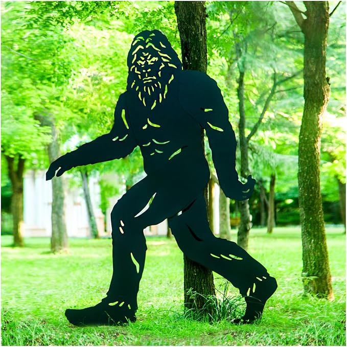 7.4ft Bigfoot Outdoor Decor Big Foot Sasquatch Gifts for Men/Dad/Women Metal Bigfoot Silhouette Statues for Yard Decor, Garden Decor, Yard Art, Forests, Yard Display, Lawn Decorations