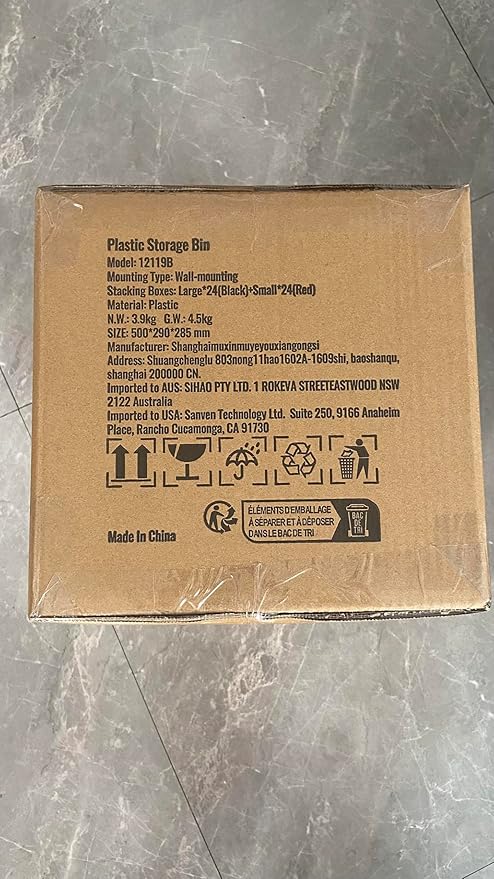 VEVOR 48-Bin Wall Mounted Storage Bins Parts Rack Organizer Garage Shop Tool Organizer for Screws, Nuts, Bolts, Nails, Beads, and Small Hardware Parts, With Wall Panels