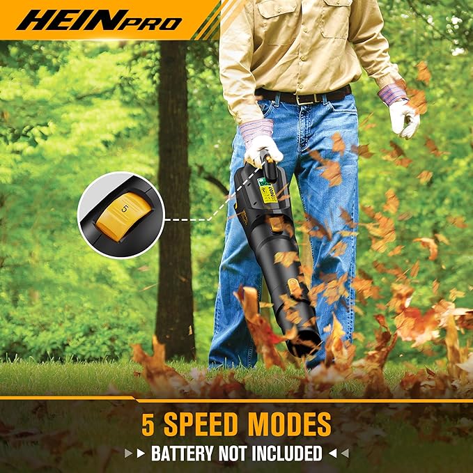 Cordless Leaf Blower 500CFM Compatible with DEWALT 20V Max Battery (Tool Only), Electric Leaf Blower Cordless with 5 Speed Modes, Lightweight Battery Powered Leaf Blowers for Lawn Care