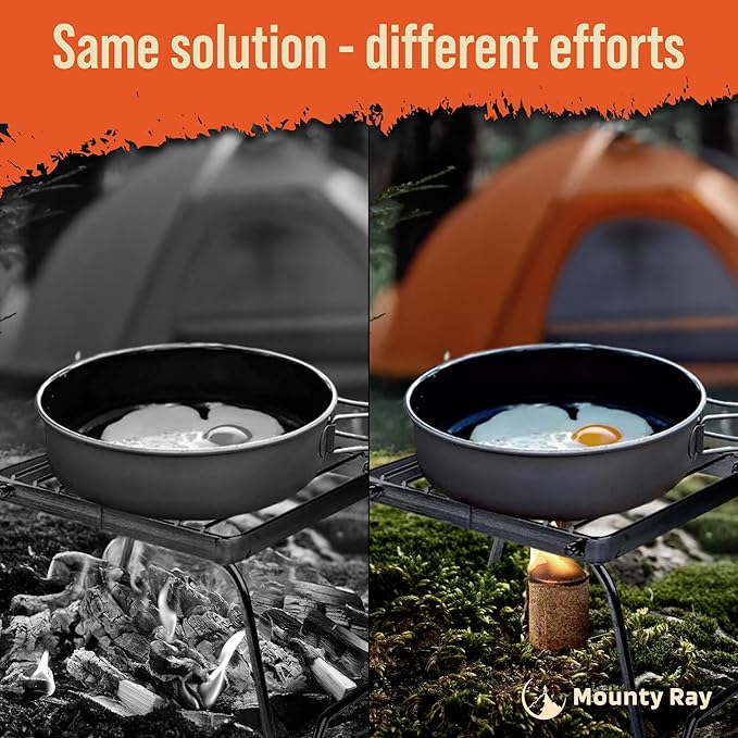 Portable Campfire - 8 pcs - up to 20 Min Burn Each - Emergency Fire Starters for Campfires - Survival Cooking Heat Source for Hiking, Emergency, Outdoor Stove or Grill