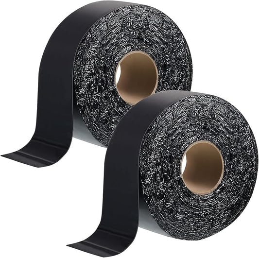 Fabbay 2 Rolls Asphalt Crack Filler Tape Asphalt Tape for Driveway Repair Joint and Crack Sealer for Tarmac Parking Lot Roof Cement Road, 50 Feet Each Roll (4 Inch)