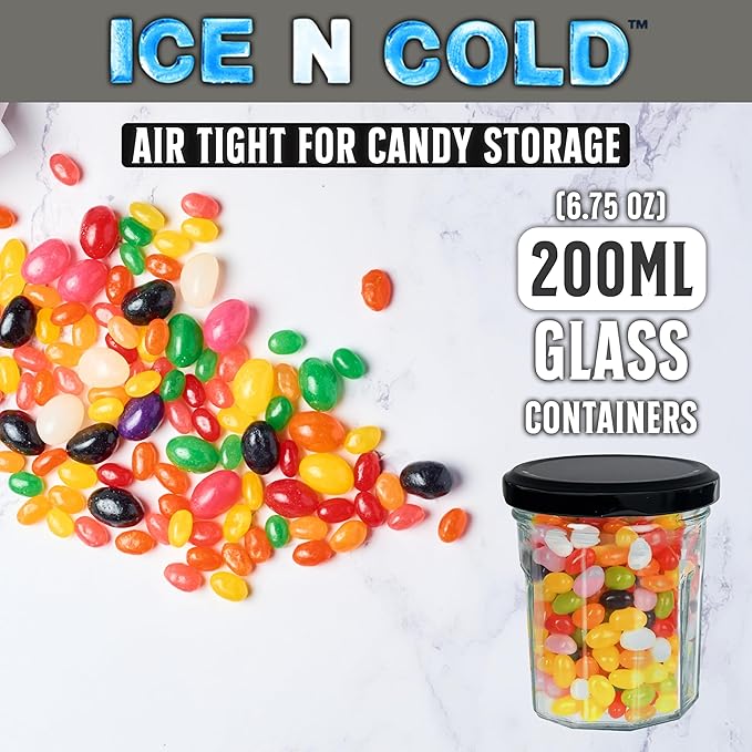 6.76 oz / 200ml Multi-Use Glass Jars with Leakproof Clear Lid, Reusable & Eco-Friendly – Ideal for Jams, Sauces, Spices; Lead -Free and BPA-Free Glass Bottle (12)