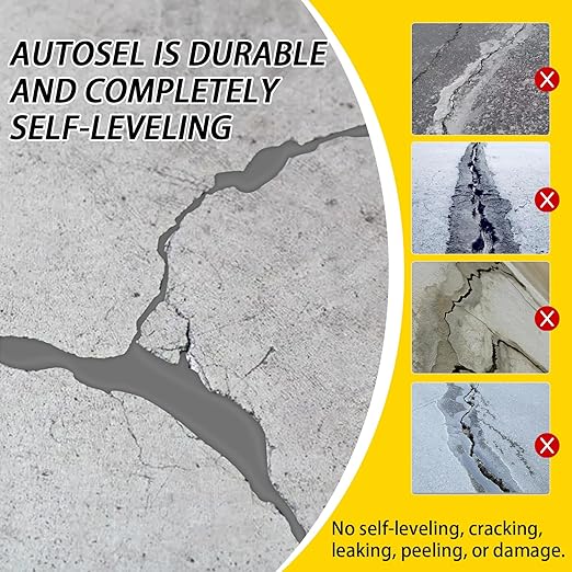 Concrete Crack Filler, Self-Leveling Cement Crack Filler, Fast-Drying Waterproof Concrete Repair Sealant, Durable Asphalt & Driveway Crack Filler for Sidewalk, Patio & Expansion Joint Repair — 2 PCS