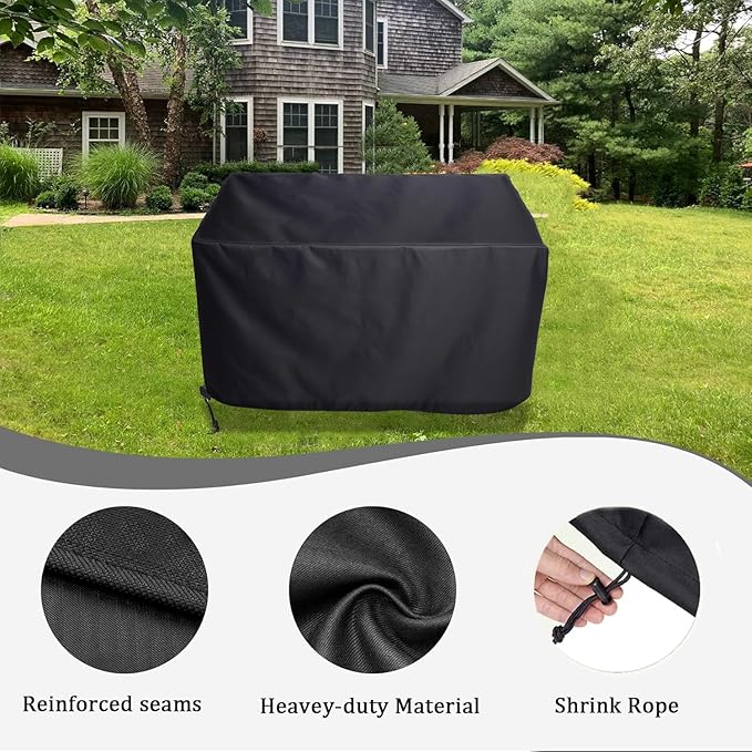 Tabletop Grill Cover for ASMOKE AS350 Wood Pellet Grills, Heavy Duty 600D Waterproof Table Top Portable Smoker Cover for ASMOKE Pellet Grill AS350/AS350DC BBQ Accessories