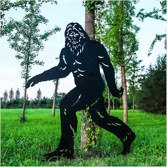 7.4ft Bigfoot Outdoor Decor Metal Big Foot Sasquatch Gifts for Men Women Dad Bigfoot Silhouette Statues for Garden, Outside, Yard Art, Patio, Yard Display, Forests, Lawn Decorations