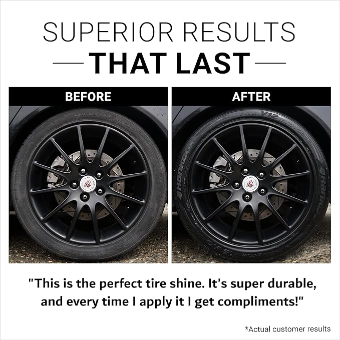 CAR GUYS Tire Shine 1 Gallon Refill | The Perfect Shine | Durable and User Friendly Tire Dressing | Long Lasting UV Protection | 1 Gallon (Sprayer Not Included)