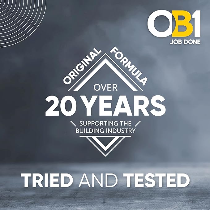OB1 Universal Caulk Sealant & Adhesive White 10.1oz | Professional Grade Premium All-in-One Advanced Hybrid 2-in1 | Water Resistant Internal & External | Shrink Crack UV & Fade Resistant | 1 Cartridge