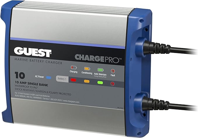 Guest 2710A Guest On-Board Battery Charger 10A / 12V; 1 Bank; 120V Input