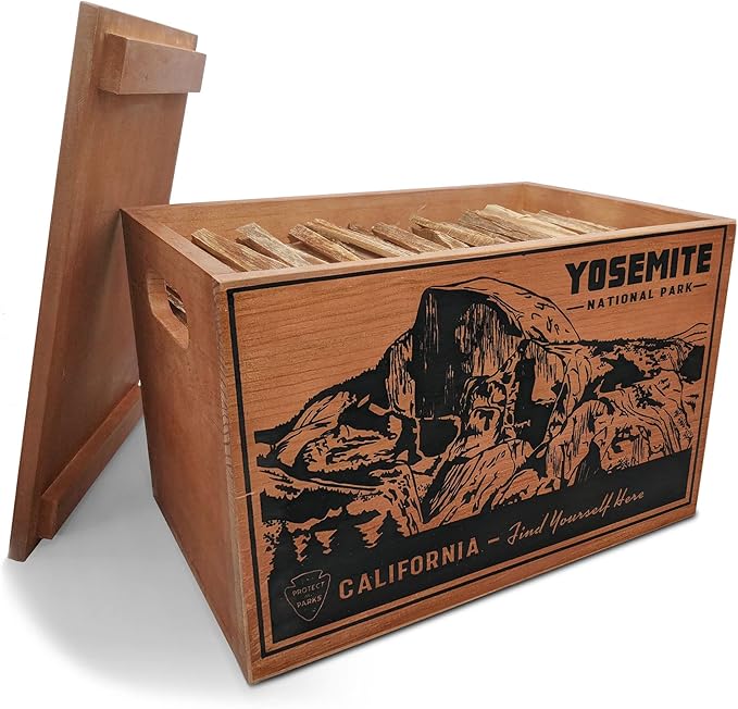 Betterwood Products 04405 Fatwood All-Natural Resin Firestarter in Wooden Crate for Refilling or Home Decorating, Yosemite, 13 Pound