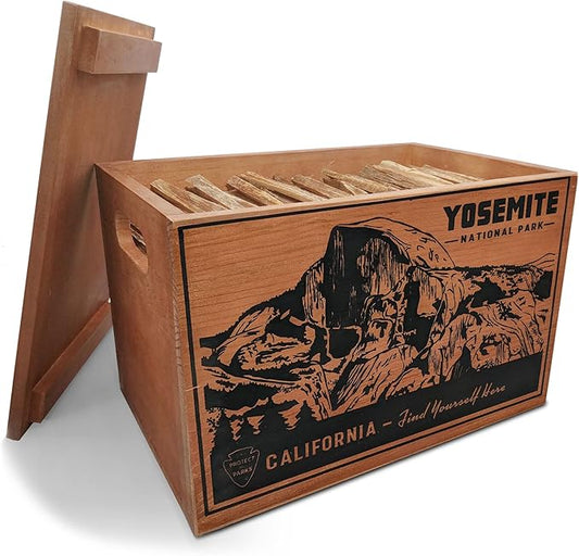 Betterwood Products 04405 Fatwood All-Natural Resin Firestarter in Wooden Crate for Refilling or Home Decorating, Yosemite, 13 Pound