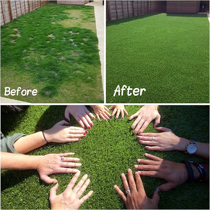 Artificial Grass Turf, 1ft x 62ft (62 ft²) Indoor Outdoor Fake Astroturf Rug Carpet Mat for Balcony Decor Backyard Patio Backdrop Fence Wall Decorations Dogs