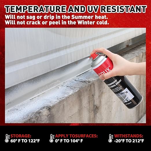 Waterproof Patch & Seal Rubberized Sealant Spray, 17 oz (3 Pack) White, Liquid Rubber Sealant to Seal Cracks, Leak Stopper Rubber Spray Perfect for Gutters, Wood, Campers, Roof Repair, Windows