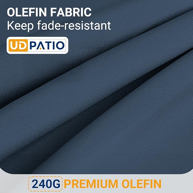 UDPATIO 4 Piece Patio Furniture Set Aluminum Outdoor Furniture Modern Patio Set, Thickness 5" Cushion Outdoor Seating Set for Balcony(Include Sofa Cover)