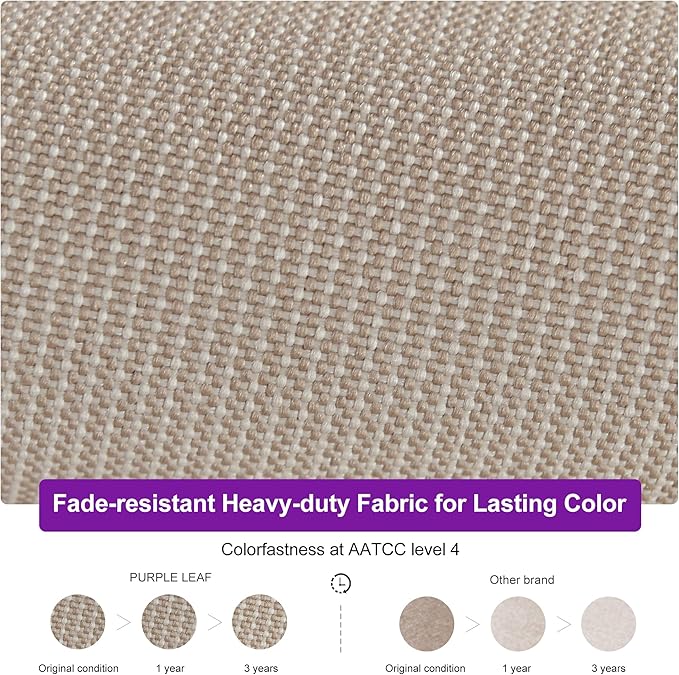 PURPLE LEAF 10 FT Cantilever Umbrella Outdoor Patio Umbrella, Large Offset Square Umbrella, Windproof Heavy Duty Hanging Outside for Patio, Sand Dune