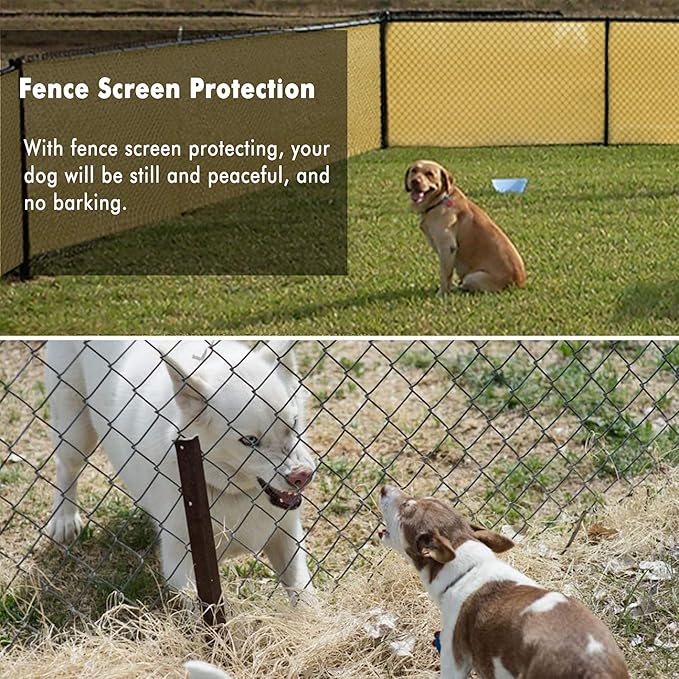 UPGRADE Privacy Fence Screen 8'x19' Sand Outdoor 90% Visibility Blockage 170 GSM Mesh Shade Cover Panels for Backyard,Balcony,Home Decoration with Zip Ties,Customized Avaliable