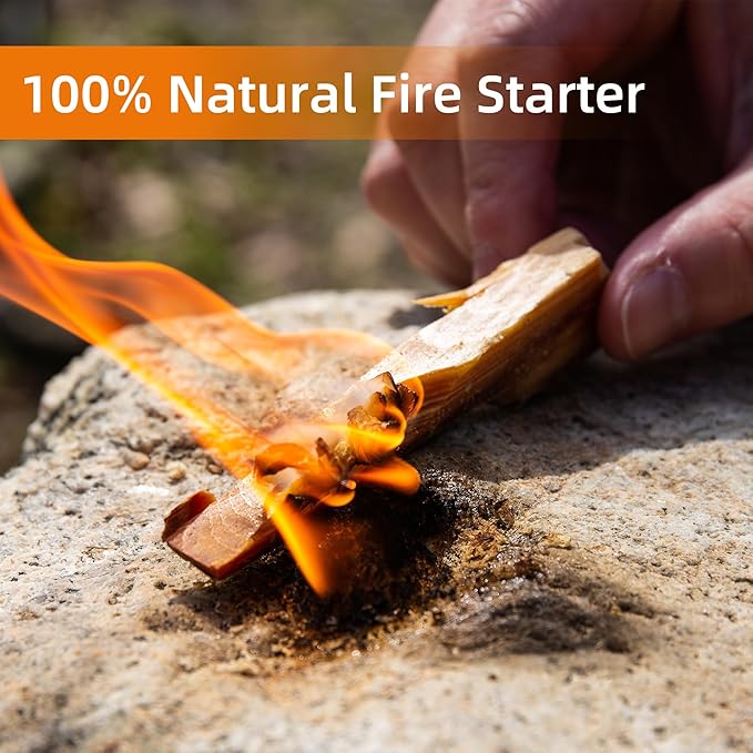 15 lbs Fatwood Fire Starter Sticks, 100% Natural Kindling Firewood Firestarter for Stoves, Pine Wood for Fireplaces, Campfires, Bonfires, Grill