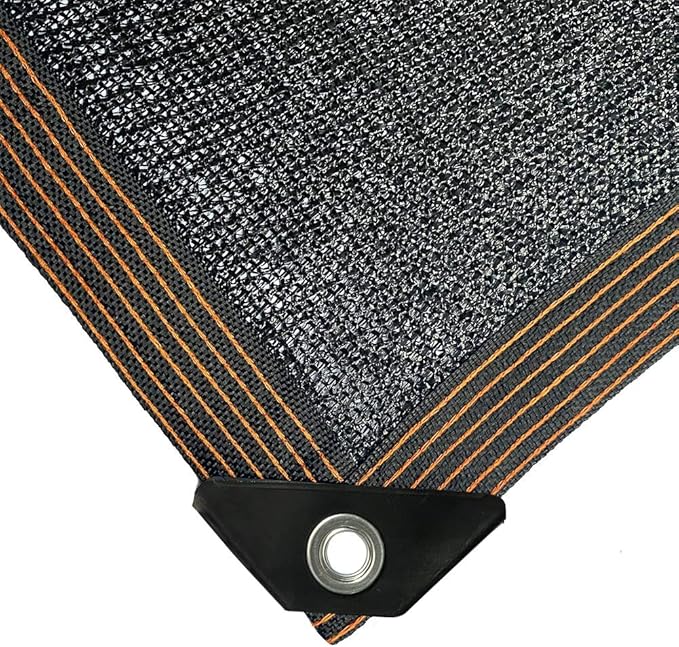winemana 70% Black Shade Cloth, 12 x 10 FT Durable Mesh Tarp with Grommets, Resistant Garden Sun Shade Netting with Taped Edge for Plant Cover, Greenhouse, Patio, Tomatoes, Chicken Coop, Barn Kennel
