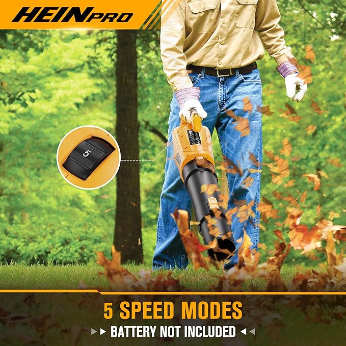 Cordless Leaf Blower Compatible with Dewalt 20V Max Battery, 500CFM/150MPH Electric Leaf Blower Cordless, 5 Speed Modes, Battery Powered Blowers for Lawn Care, Yard (Tool Only)