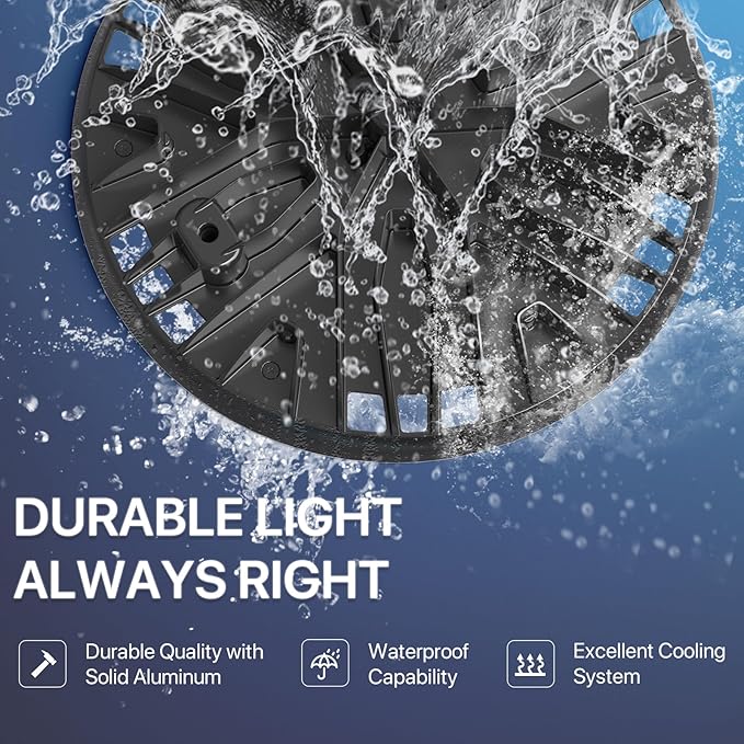 HYPERLITE LED High Bay Lights: 6-Pack 200W UFO Light for Damp Locations - UL-Listed LED Shop Lights for Warehouse Industry Lighting