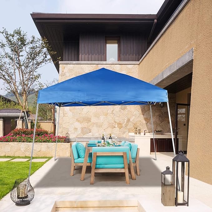 MFSTUDIO Pop up Canopy Tent,12x12 ft Footprint and 9x9 ft at top Canopies, Gazebo Shelter Sun Shade Waterproof Patio Popup Tents 4 Sandbag, for Beach,Parties,Camping