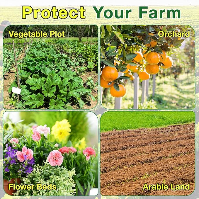 Deer Repellent, Rabbit Repellent Pouches, 10Pack Peppermint Oil to Repel Deer and Rabbit, Keep Deer and Rabbit Away from Yard and Garden, Outdoor Use