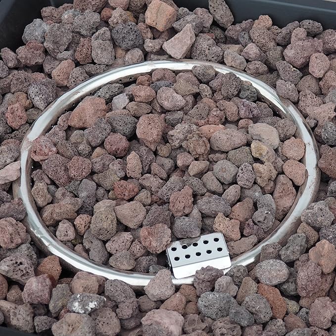 Propane Fire Pit Table, 39" Iron Firepits for Outside, Square Gas Fire Pit for Outside Patio, Propane Fire Table for Deck, Pool, 50,000BTU, Tank Outside, Tank Not Included, Wood