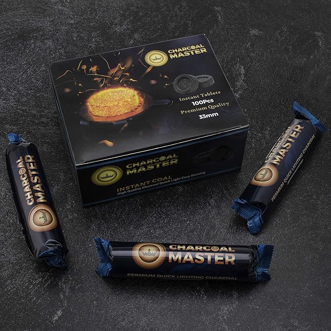 Coal Disks for Incense - Pack of 10 Coal Briquettes - 10 Rolls of 10 Tablets - Quick Lighting - Slow Burning (40mm)