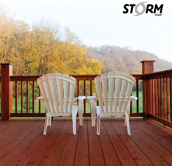 Storm Stain Protector - Golden Oak, 5 Gallons, Protects Outdoor Wood from Water & UV Rays, Siding, Fence & Deck Stain and Sealer, Outdoor Wood Stain and Sealer