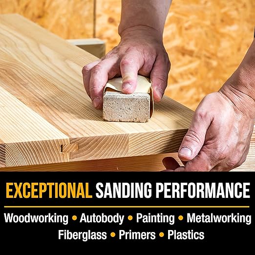 Dura-Gold Premium - 100 Grit Gold - Hook & Loop Backing Longboard Continuous Sandpaper Roll, 2-3/4" Wide, 12 Yards Long - For Automotive & Woodworking Air File Long Board Sanders, Hand Sanding Blocks