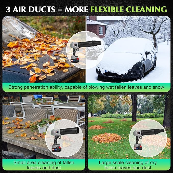 3 in 1 Cordless Leaf Blower Lightweight with Storage Box，150MPH & 400CFM,Leaf Blower Cordless with 2 Battery and Charger,Easy Use Hand Held Blowers for Lawn Care, Dust,Gifts for Men
