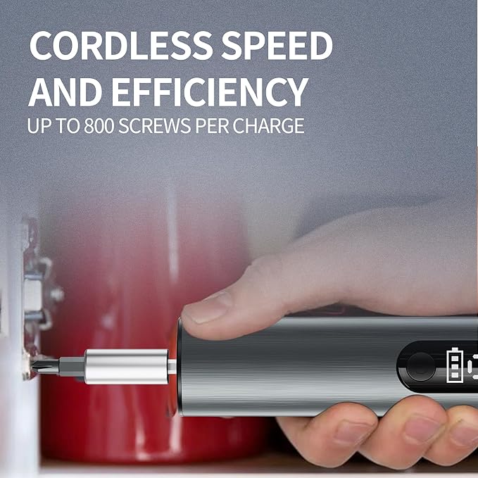 Multi-Functional Electric Screwdriver Set - Mini Drill w/Wireless Charging & Magnetic Bits, Perfect for Electronics, Home Appliances, Computers, Phones, Watches Repair & DIY (grey)