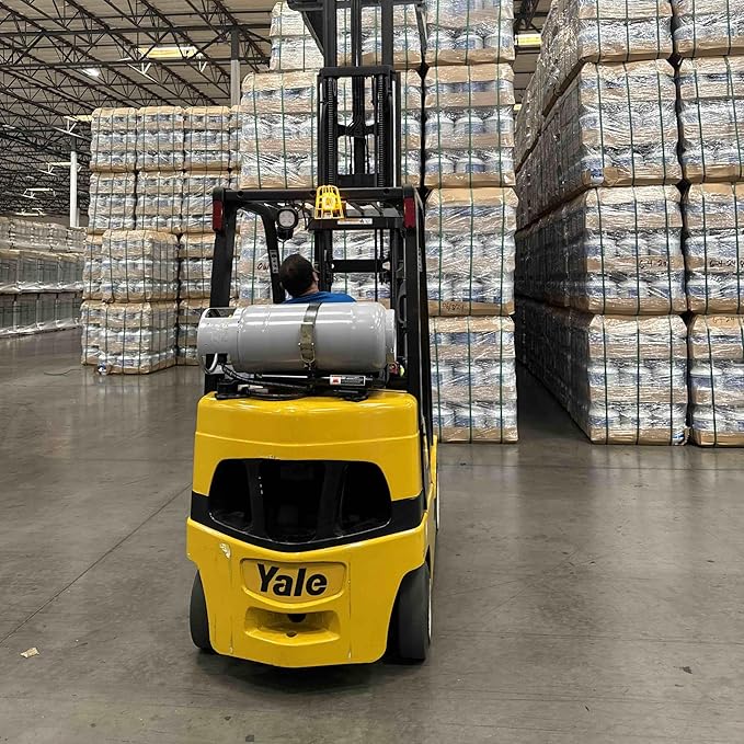 Flame King 43.5LB Steel Forklift Propane Tank with Gauge, DOT and TC Compliant, Rugged-Designed, Larger Than Standard Forklift Tanks