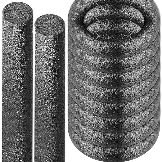 Foam Backer Rod for Gaps Concrete Crack Filler Joints Foam Gap Filler Caulk Saver Backing Rod Concrete Filler Rope (Black, 1.5 Inch X 6.6 Feet)