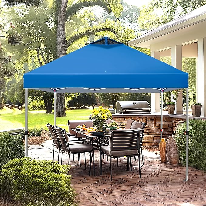 MFSTUDIO Pop up Canopy Tent,10x10ft Footprint Canopies, Gazebo Shelter Sun Shade Waterproof Patio Popup Tents, for Beach,Parties,Camping