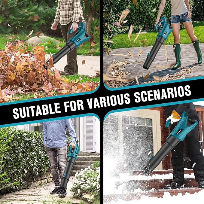 Cordless Leaf Blower Up to 500CFM Compatible with Makita 18V Battery (Tool Only), Electric Leaf Blower Cordless with 5 Speed Modes, Handheld Battery Powered Leaf Blowers for Lawn Care